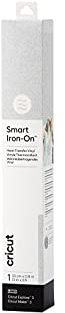 Cricut Smart Iron-On Heat-Transfer Vinyl | 1 Sheet | 33cm x 0.9m | Glitter Silver, (3ft), 2008676