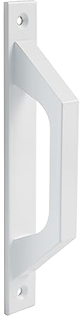 Amig - Manillón de Líneas Rectas de Aluminio Color Blanco para Puertas Correderas o Abatibles de Paso - 198 x 25 x 40 mm - Tirador de Asa Funcional y Cómodo