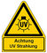 Aufkleber Warnzeichen „Achtung UV-Strahlung Kombi Folie nach ISO 7010 | Größen wählbar Made in Germany, Größe: 210x245 mm
