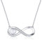 LOUISA SECRET Kette Damen Infinity Herz Halskette 925 Sterling Silberr or Messing mit Rose Gold, Kristall Ketten Anhänger mit Zirkonia, Geburtstag Valentinstag Weihnachten Muttertag Schmuck Geschenke