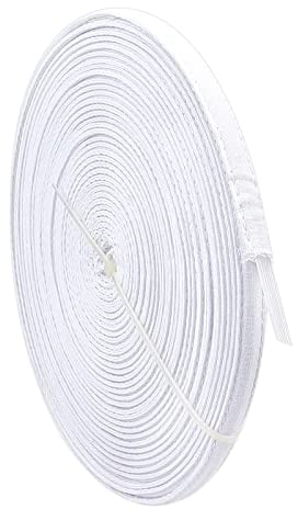 PandaHall 12 Yards 10 mm Baumwollüberzogenes Poly-Polyester-Nähzubehör BH-Ausbeinwerkzeug Für Korsetts, Brautkleider, Abendkleider, Unterwäsche, Hüte, Weiß