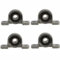 Fasizi 4PCS 8mm foro interno sfera montato cuscino blocco inserto cuscinetto KP08