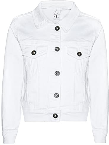 A2Z Ladies Women Fashion Denim Jacket Premium 100% Cotton Casual Fashion - Ladies Jacket J12 White 16