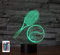 SUPERRUIDALONG 3D-Tennis-Fernbedienung 16 Farben Nachtlichter Illusion Acryl LED-Tisch Nachttischlampe Kinderzimmer Schreibtisch Dekoration Geburtstagsgeschenke Spielzeug für Kinder