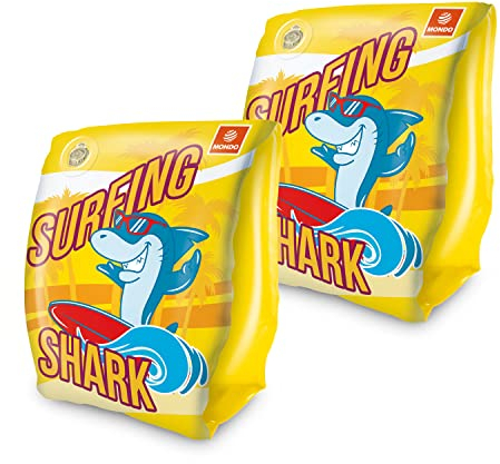 Mondo Toys - SURFING SHARK Arm Bands - Sicherheitsarmlehnen für Kinder - Material PVC - geeignet für Kinder von 2 bis 6 Jahren mit Gewicht 6 - 20 kg - 16919