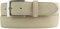 BELTINGER Italienischer Veloursleder-Gürtel, 35 mm breit, Herren, Anzuggürtel, Hosengürtel, Wildleder, Schließe Silber | Beige 100cm