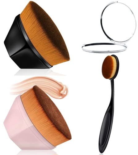 Arawat Foundation Pinsel Set Make up Kabuki Foundation Brush Premium Make Up Pinsel Set mit Aufbewahrungstasche zum Mischen von Flüssigkeit Creme Concealer Premium