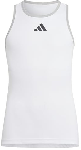 adidas Mädchen Club Tank Top, White, 9-10 Years