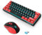 Snpurdiri 2.4G Wireless Gaming Keyboard and Mouse Combo, Include Mini 60% Merchanical Feel Keyboard, Ergonomic Vertical Feel Small Wireless Mouse(Red and Black)