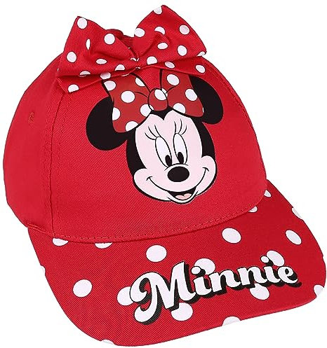 sarcia.eu Minnie Mouse Mädchen-Baseballmütze, rot mit Schleife 52