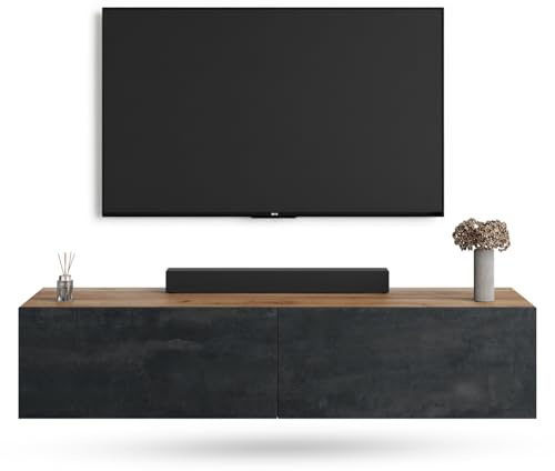 Planetmöbel Meuble TV West, Table TV 140 cm de Long