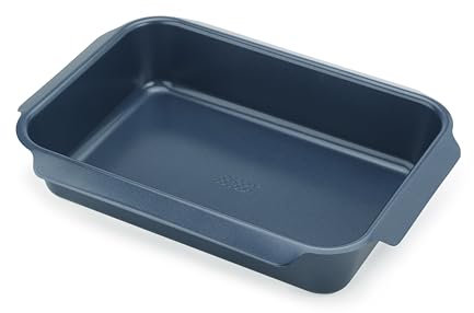 Joseph Joseph Nest Bandeja de Horno en Acero al carbono, revestimiento Antiadherente para Hornear, Asar, Cocinar, con 4 asas inclinadas, 41cm x 30cm x 8cm, Azul