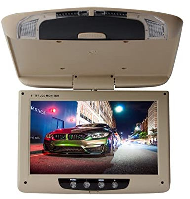 Lettore DVD per auto Monitor da tetto for auto da 11 pollici LCD Flip Down Screen Display multimediale for montaggio su tetto a soffitto for video multimediale Schermo multifunzionale e di grandi dime