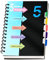 CAGIE A4 Notizbuch mit Register Liniert Spiralbindung 220 Seiten (110 Blatt) Klein Spirale Notizblock Block mit Register für Arbeit Office Schule College Essentials, Schwarz, 21.8x 28.5 cm
