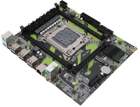 ASHATA X79 VG3-Motherboard, Speicherunterstützung mit Großer Kapazität, Stabile Stromversorgung, Bis zu 4 GB/S, Integrierter Chip, Flexible Erweiterungsschnittstelle, für