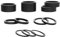 ZTZ Headset-Abstandshalter für 3,8 cm Gabelschaft – Aluminium-Kohlefaser-Unterlegscheiben-Set (20, 15, 10, 5, 3, 2 mm) Fahrrad-Gewindelose, ultraleichte Abstandshalter, kompatibel mit MTB, Straße,