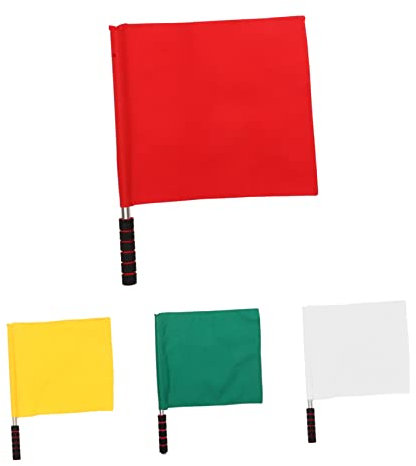 MILISTEN 16 Stk Schiedsrichterfahne Schiedsrichter führt Flaggen handschwenkende Fahnen streichhölzer kleine Spielfahnen Signalfahnen Handlich Signalflagge Serviette Banner