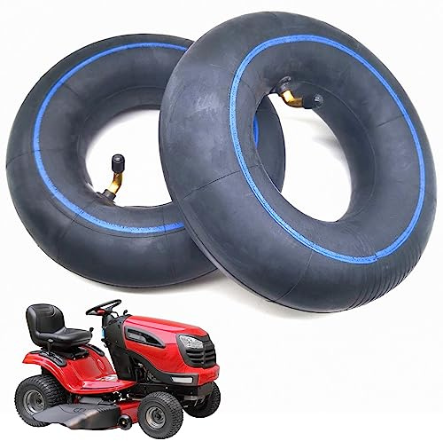 Pack de 2 chambres à air pour pneus, 13 x 5,00-6 chambre à air de rechange pour tuyau de gonflage de pneu pour brouette, tuyau d'air compatible avec faucheuse, remorque de jardin, valve angulaire