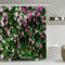 Simpomsy Outdoor 3D Floral Shower Curtain - Pink Garden Scenery Waterproof With Hooks 180x180cm