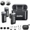 GODOX WEC-S Kit2 Wireless Lavalier Microphone with Sony Mi Hotshoe Receiver, 200m Range, Noise Cancellation Compact Wireless Microphone for Sony DSLR Cameras