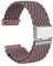 WOCCI 20mm Bracelet Montre en Nylon Tressé pour Homme et Femme, Réglable Boucle Argentée (Woodrose)