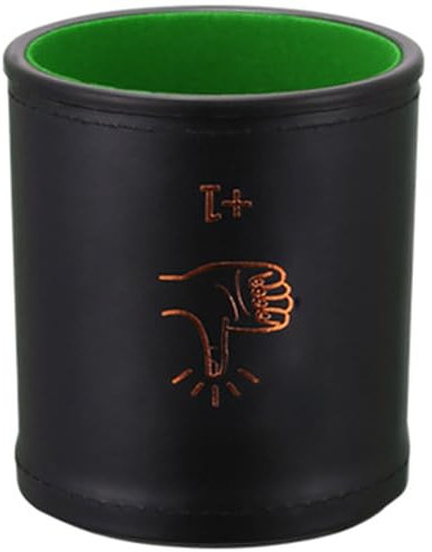 ROYALEAD Leise PU-Leder gerade Würfel Cup Shaker Würfelbecher Trinkspiel Unterhaltung Würfelbecher Spielzubehör