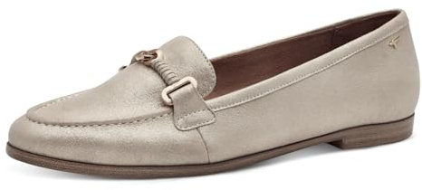 Tamaris Damen Klassische Ballerinas, Frauen Flats,Comfort Lining,TOUCHit-Fußbett,Slip-ons,klassisch elegant,Ballerinen,Champagne,41 EU