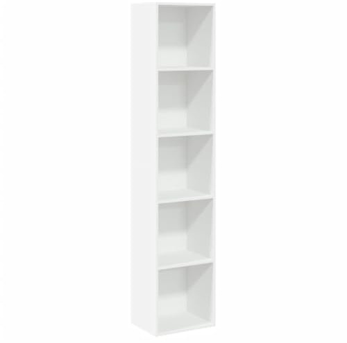 vidaXL Bookcase White 40x30x189 cm Engineered Wood | Loads of space for your books and knick-knacks, Stylish and modern look that goes with any room,