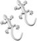 Distintivo adesivo per auto, adesivo per auto 3D geco Lizard Distintivo auto in metallo Accessori decorativi per decalcomanie in argento 2 pcs