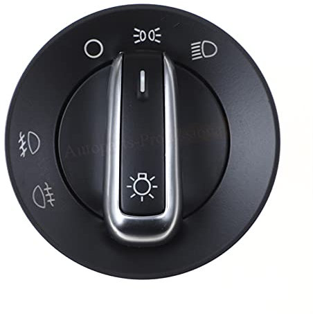 Pexorin Chrom Scheinwerfer Nebelscheinwerfer Schalter, for Audi, A4 8E B6 TT 8N Transporter T5 6RD941531 Auto Auto Zubehör Nebelscheinwerferschalter für Kraftfahrzeuge