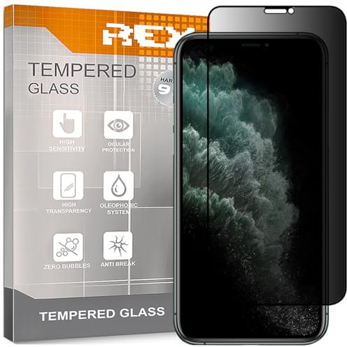 REY Protector de Pantalla Antiespía para iPhone XS MAX - 11 Pro MAX, Cristal Vidrio Templado Premium