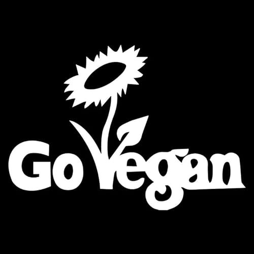 JIFENLI Autoaufkleber 16,8 x 11,7 cm Go Vegan Vinyl Auto Aufkleber Wasserdichte dekorative Kratzer Aufkleber