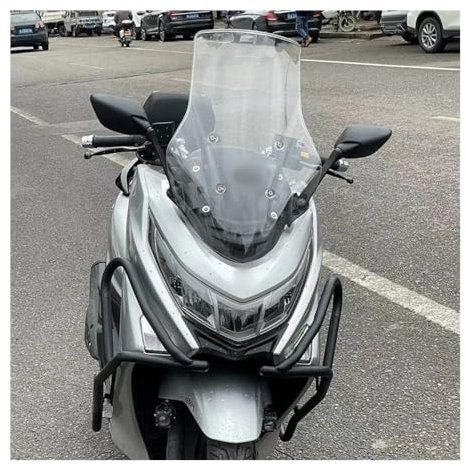 Windabweiser Motorrad Modifiziertes Motorrad Uhr150 Uhr125 Uhr 58,5 cm Stabiler Windschutzscheiben-Windabweiser Mit Spiegel Für DNA Uhr125