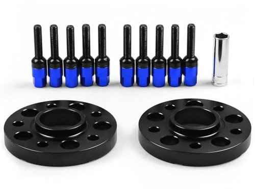 Auto Spurverbreiterung Kompatibel Mit Benz Für W203 C230 C320 2002 2003 2004 2005 2006 2007 W211 E320 W210 20 Mm 66,6 Mm 5 X 112 Mm Radabstandshalter Zentrischer Bohrung Und M12 X 1,5-Schrauben(Blue)