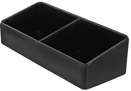 NAMOARLY Tea Box Storage Organizer with 2 Compartments for Tea Bags Sugar Packets Coffee Station Snack Holder for Home Office Restaurant