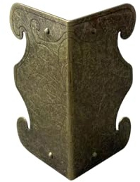 Retro Metall Messing Sockelleiste Eckenschutz Vintage Legierung Hardware Dekorative Kantenabdeckung für Holzkoffer Truhe 10 Stück