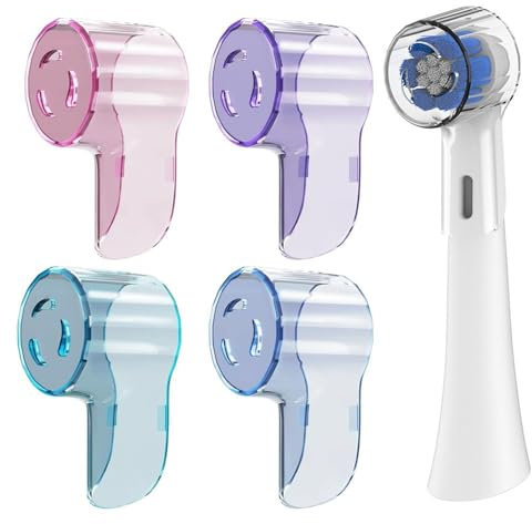 doyeozoowen 4 Pcs Travel Toothbrush Head Covers for iO Toothbrush Heads, Protection Covers for Keeping Germs Dust Away, Suitable for Oral B Electric Toothbrush Head