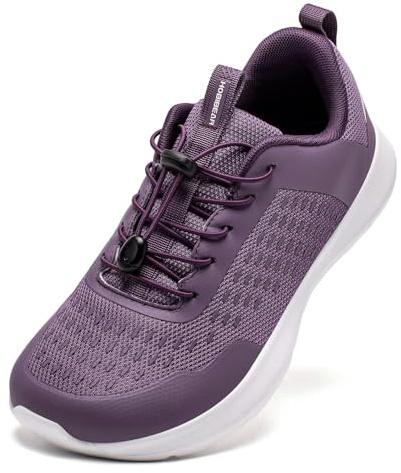 HOBIBEAR Unisex Barefoot Sneakers Wide Toe Box Trail Running Shoes for Women Men Fashion Walking Shoes(Purple,UK 8.5)