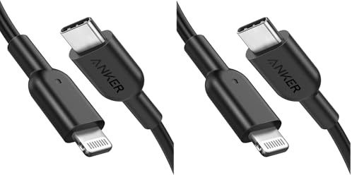 Anker Cable iPhone USB C, Câble USB-C vers Lightning 180 cm avec certification MFi - Câble PowerLine II compatible Power Delivery pour iPhone X/XS/XR/XS Max/8/8 Plus (Lot de 2)