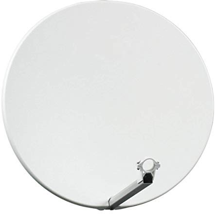 Parabole Satellite Fibre Composite Blanche 75cm + Brides INOX Anti Corrosion