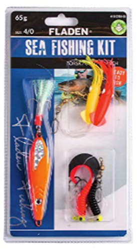 Fladen komplett Set Dorschblinker 90g + 2 Dorschpaternoster Dorsch Köder