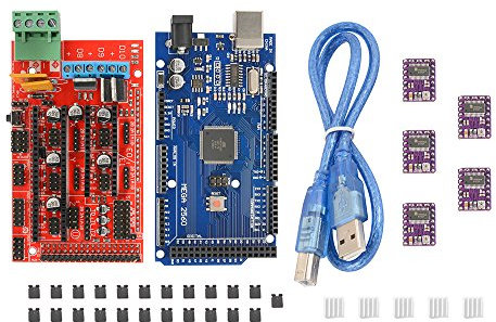 5Pcs DRV8825 Stepper Driver + Mega2560 Motherboard + Ramps1.4 Control Panel for 3D Printer