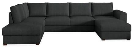 Ecksofa Wilma mit 2 Bettkasten und Schlaffunktion für große Räume, Elegante Eckcouch, Polsterecke Sofa, Couch, Couchgarnitur, Schlafsofa, Bettsofa vom Hersteller, Top-Qualität (Twist 23, Seite: Links)