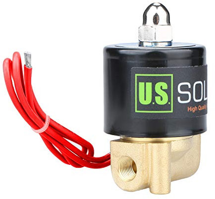 U.S. Solid 220V AC 1/8 G Elettrico elettrovalvola Ottone normalmente chiuso Solenoid Valve Azionata direttamente Per Acqua Aria Olio