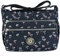 MINGZE Nylon Handtasche, Umhängetasche Damen Sportliche Schultertasche Wasserdicht (Muster 3)