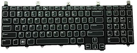 Replacement Laptop Keyboard For DELL For Alienware M17x M17x R4 US UNITED STATES edition black