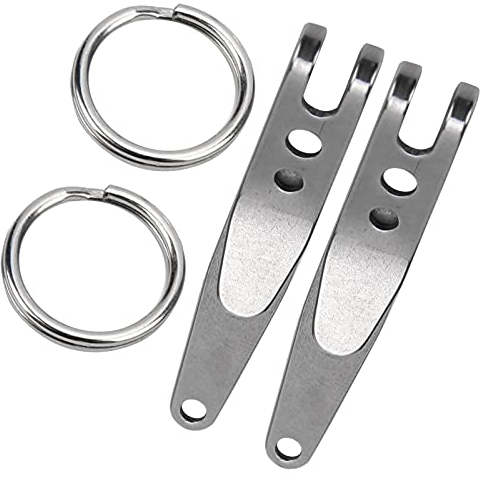 Alomejor Outdoor-G¨¹rtelclip aus Edelstahl 2er-Set Aufh?ngetaschenclip mit Schl¨¹sselbund f¨¹r Alltag und Outdoor-Aktivit?ten