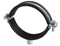 Massivrohrschelle M8+M10 Gewinde mit Schallschutzeinlage galvanisch verzinkt Schlauchschelle Schraubrohrschelle Gelenkrohrschelle Stockschraube (10, 26-30 mm 3/4)