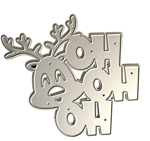 Kcibyvx Weihnachten Stanzschablone, Weihnachten Ho Ho Ho Scrapbooking Prägeschablonen Stanzformen Schablonen Für Scrapbooking, Fotopapier, Karten, Prägen DIY Herstellung Geburtstag Geschenk