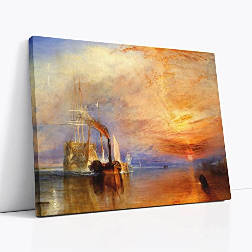 Spiffing Prints Joseph Mallord William Turner - The Fighting Temeraire Orange Canvas Wall Art 16 by 20